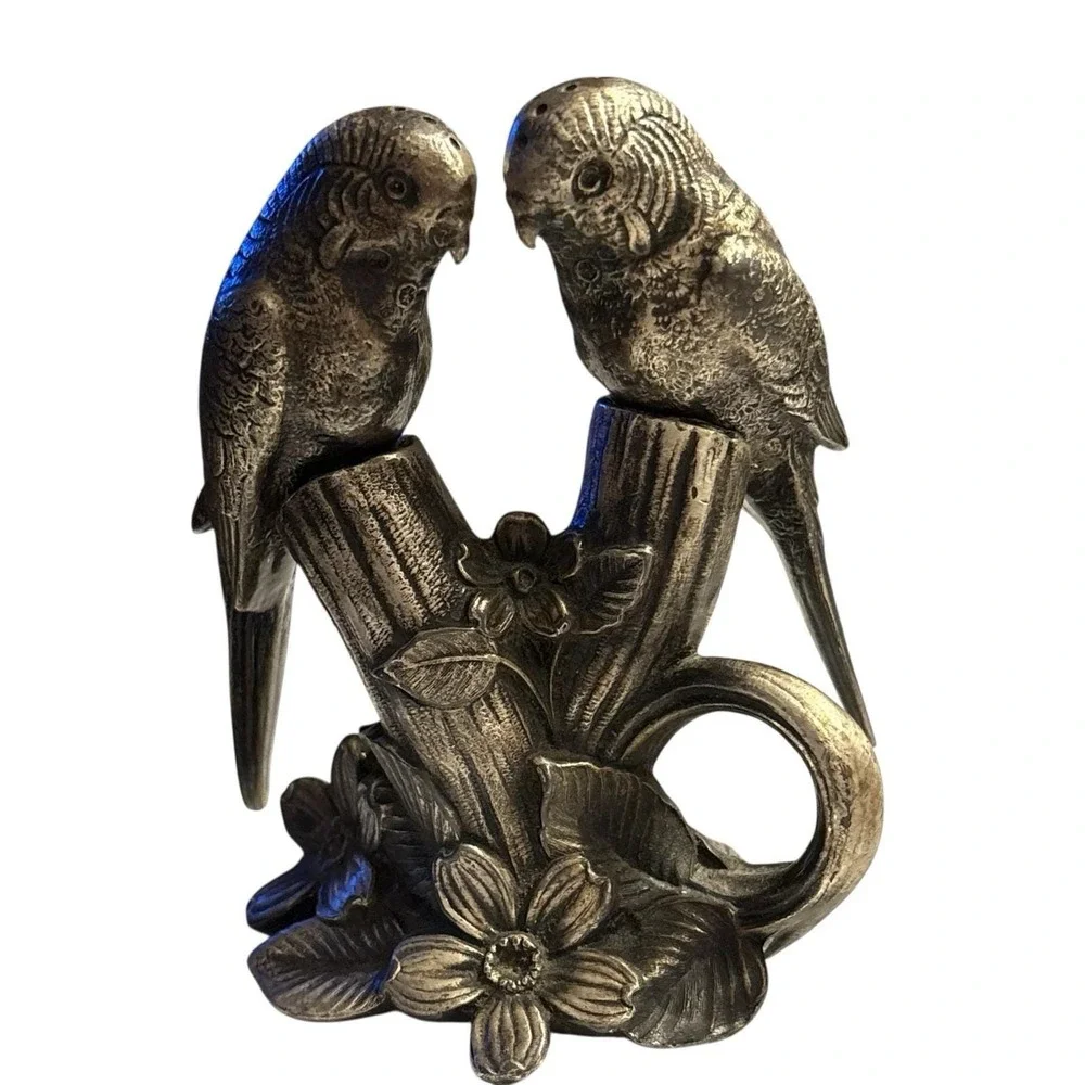 VTG‎ Weidlich Bros Silverplate Parrots Salt and Pepper Set WB Mfg Co Collectible